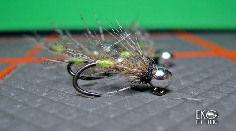 Jig Hares Ear Nymph - Green variant